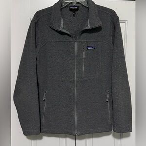 Patagonia Sychilla Mens Medium Gray Fleece Jacket *TAB BROKE OFF ZIPPER WORKS